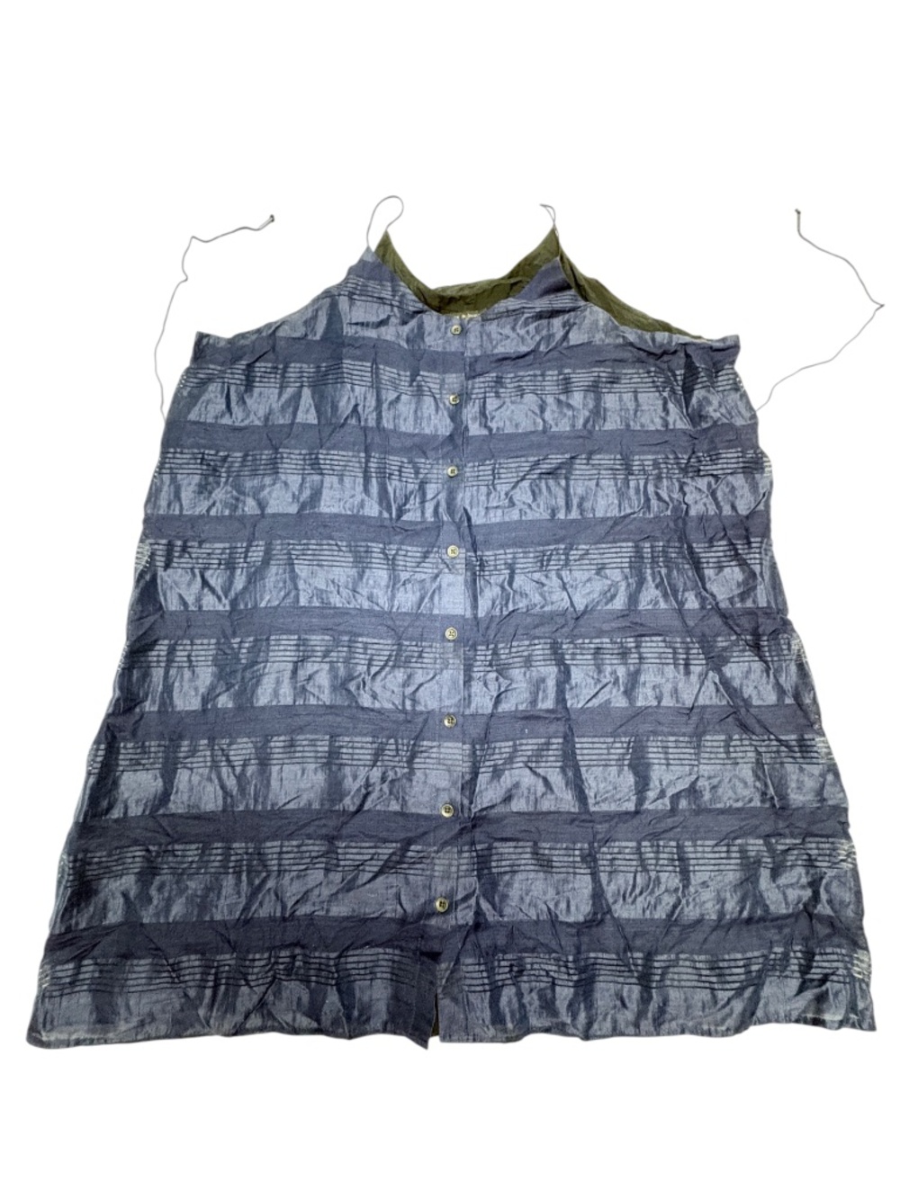 Rag & Bone Navy Silk Rayon Sleeveless Spaghetti Strap Dress Buttons Size S Boho - Picture 6 of 14